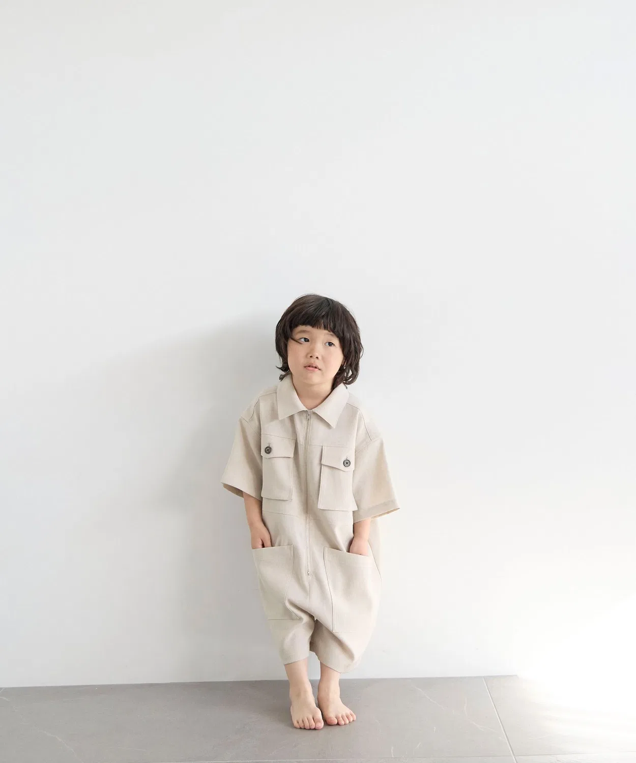 Детский комбинезон хлопковый Hop Sack LOWRYS FARM, Beige