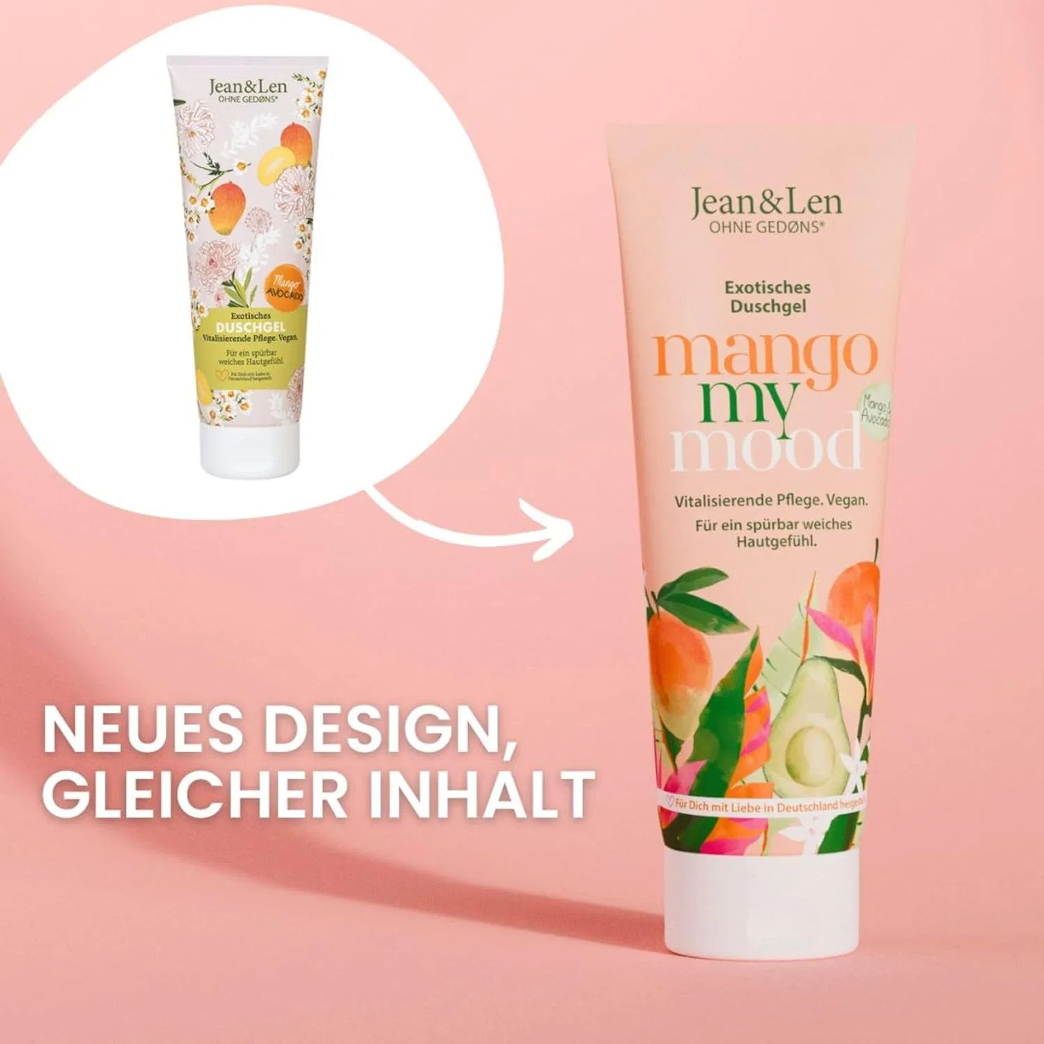 Гель для душа Shower Gel Mango & Avocado Jean & Len, 250 мл — фото 4