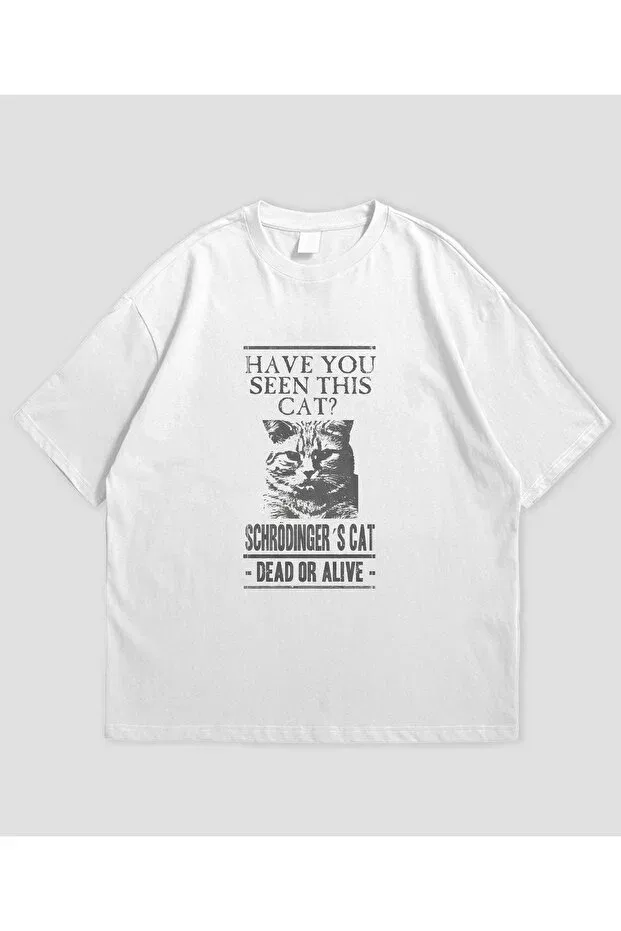 Детская футболка для девочек с принтом Schrödinger'S cat Svart Wear, White