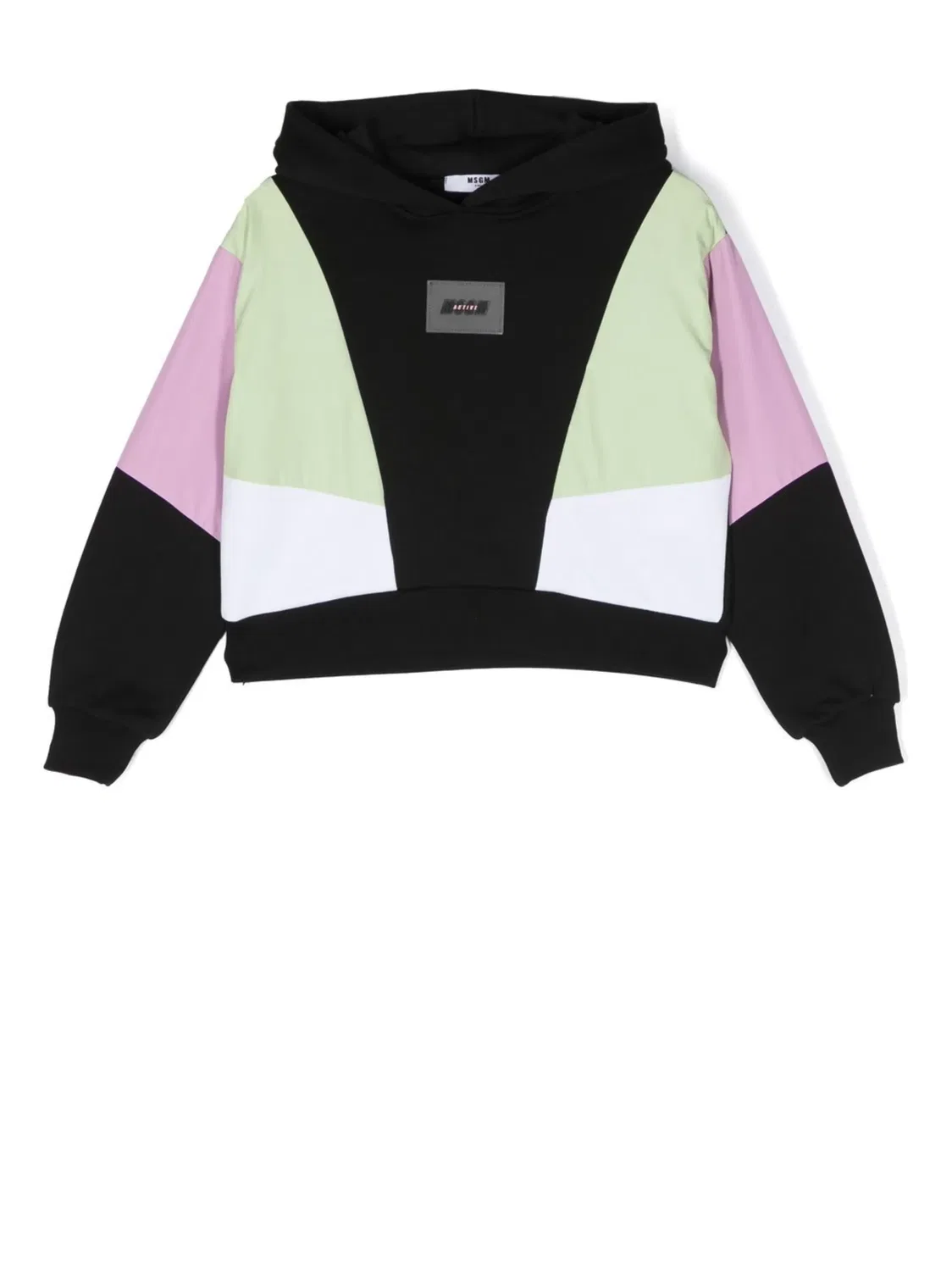 Панельное хлопковое худи MSGM, черный