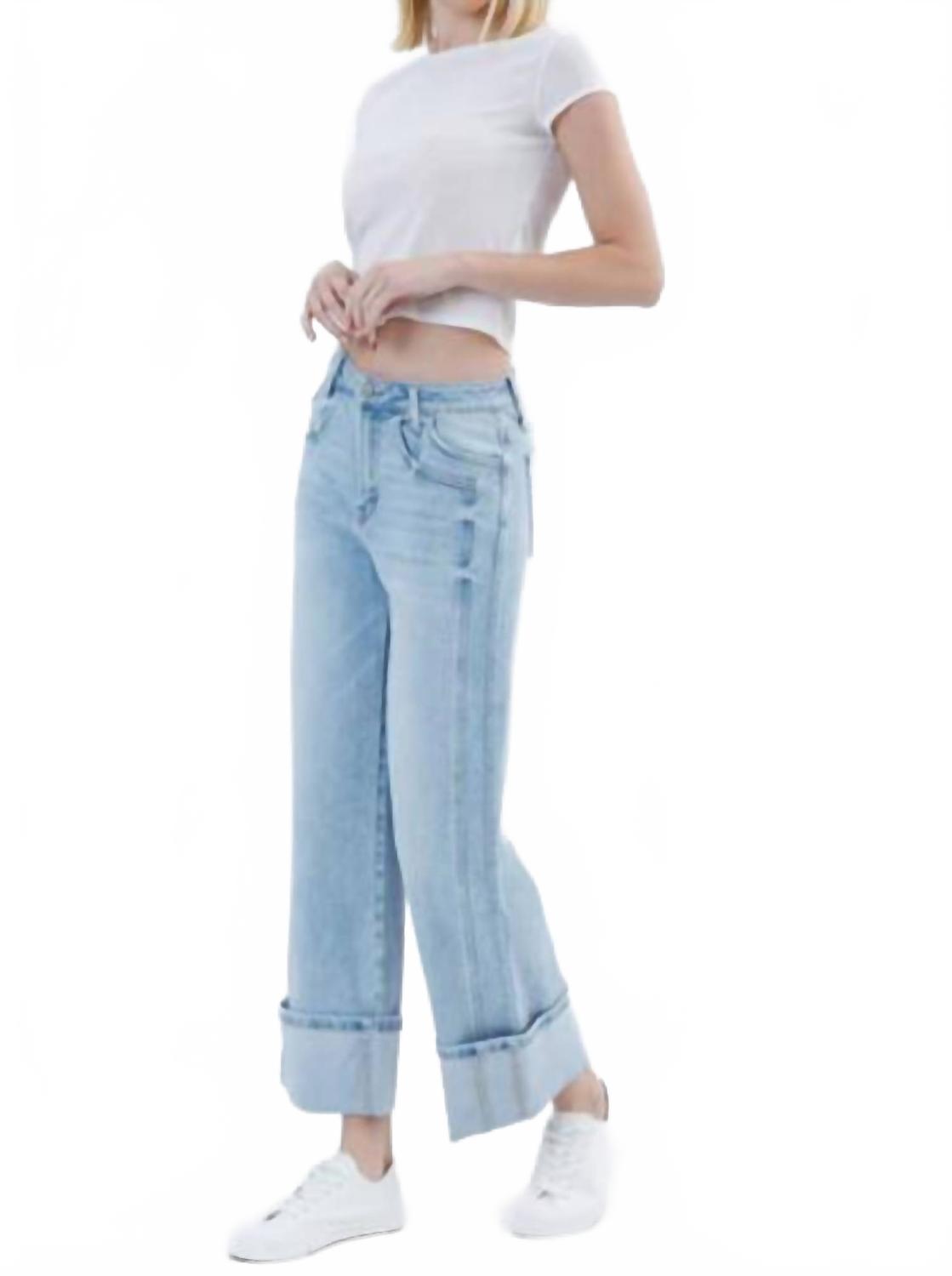 

Джинсы с высокой талией и манжетами цвета Wild Horse Flying Monkey, Wild Horse