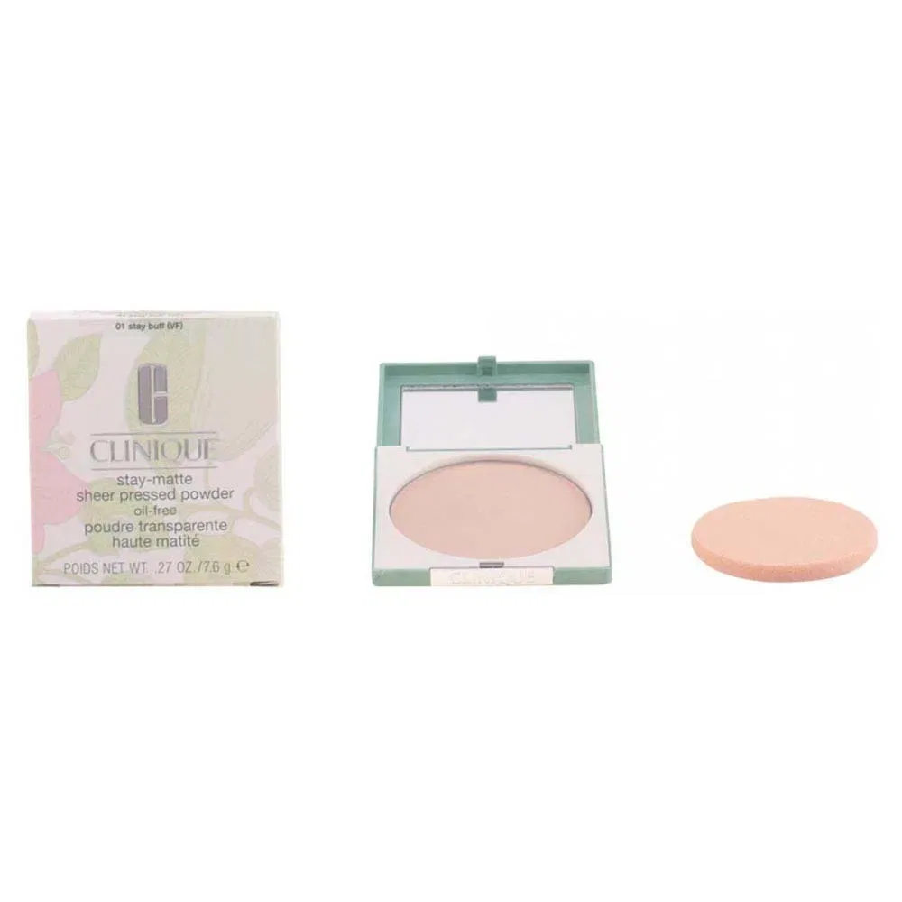 Прессованная матирующая пудра Clinique Stay Matte Sheer Pressed Powder Oil Free Stay Buff, розовый цвет