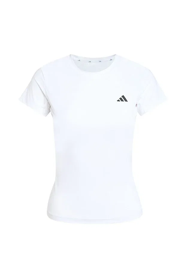 Женская футболка спортивная с принтом Pl ess c tee jz3312 Adidas, White — фото 4