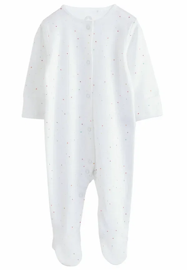 Комплект пижамный с принтом, Regular fit popper 7 pack - sleep suit, Next, белый — фото 2