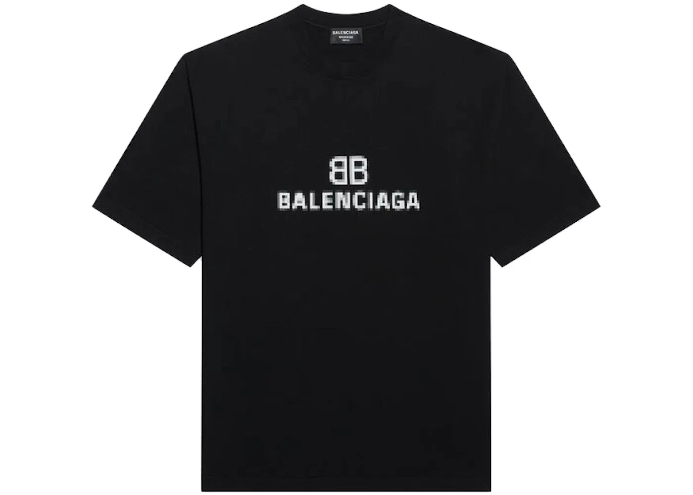 Женская футболка свободного кроя BB Pixel Medium Fit T-shirt Balenciaga, Black