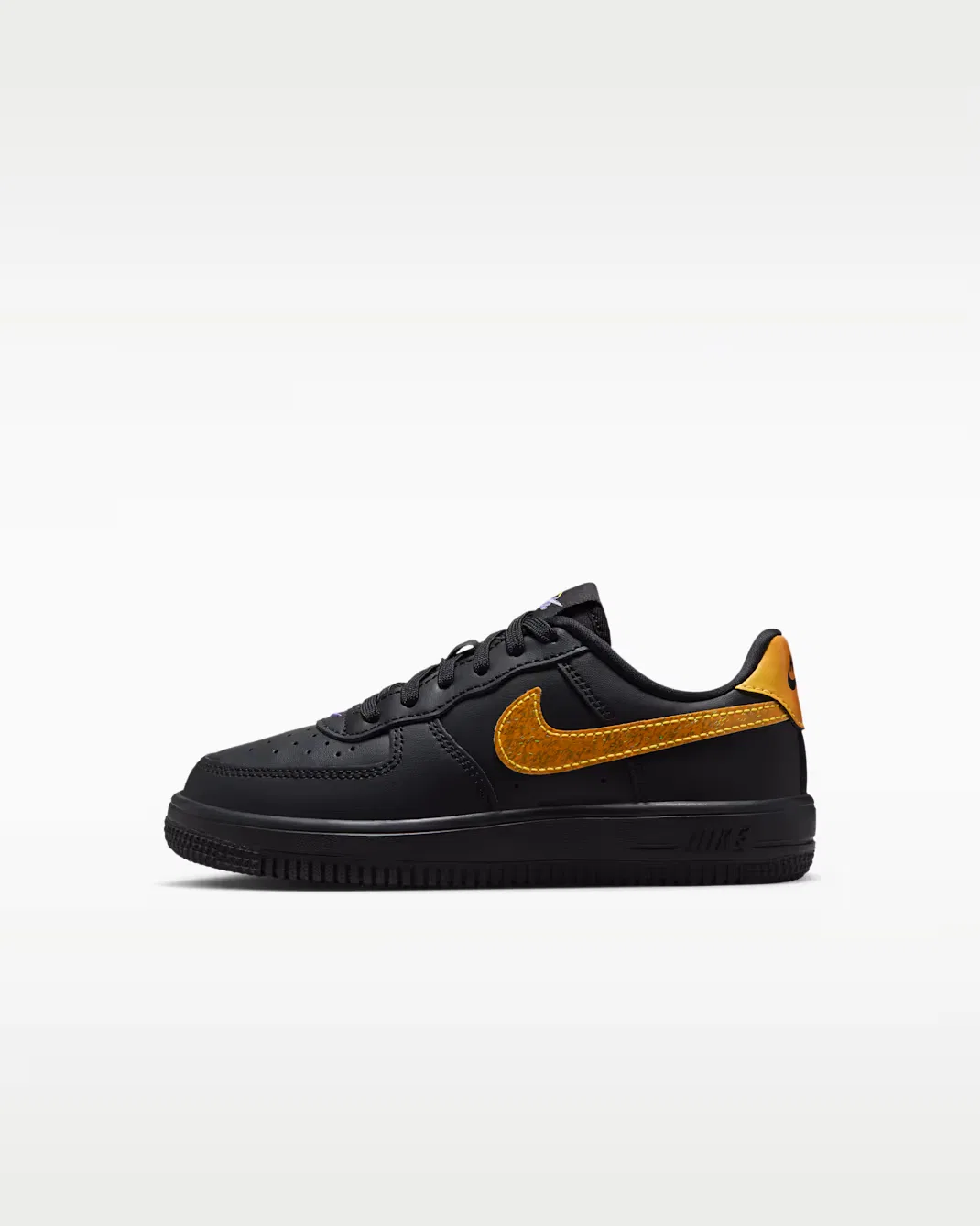 Детские кроссовки Nike Force 1 Low, Black/Laser Orange/Picante Red/Action Grape