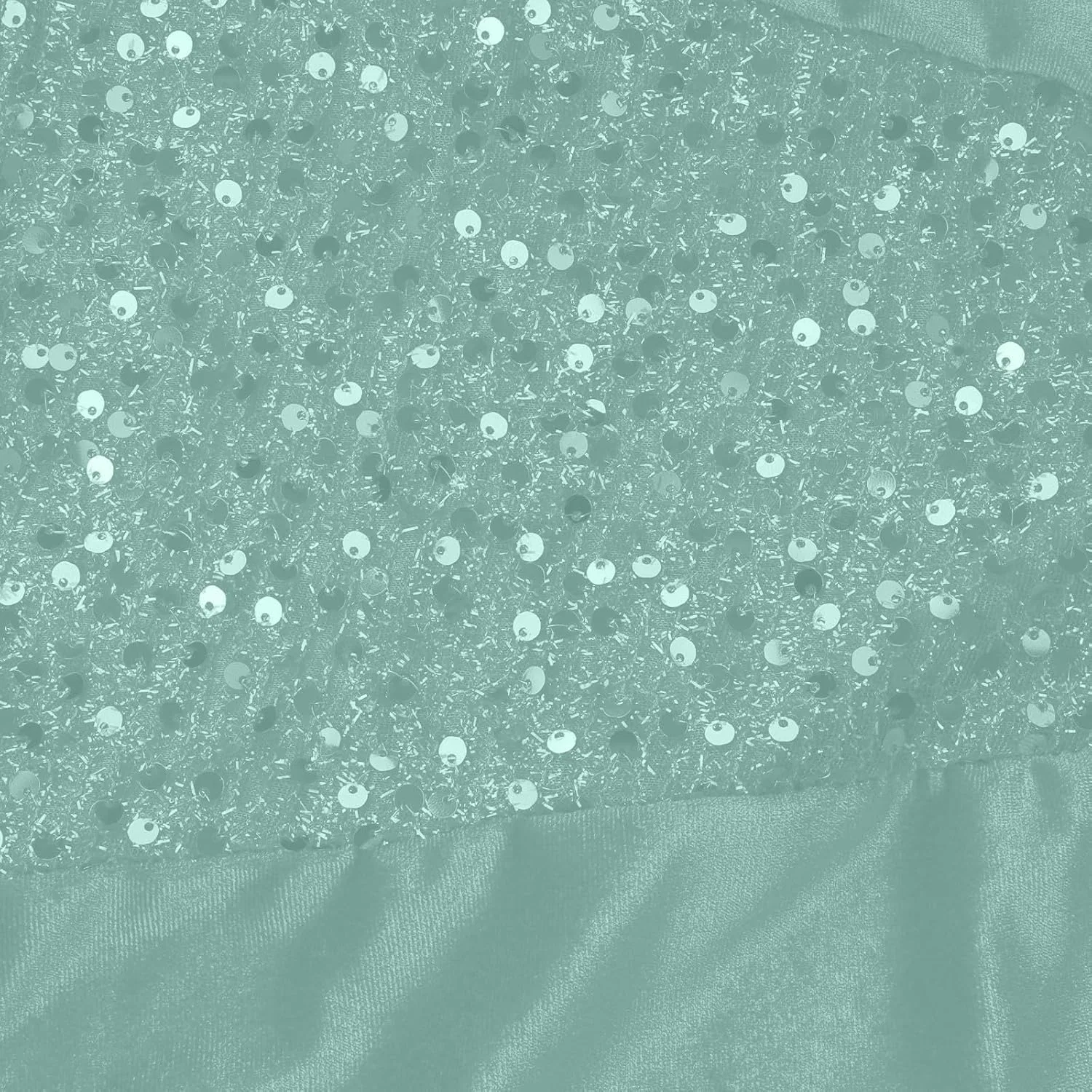 Женское платье-туника с пайетками из велюра, Mint Green — фото 4