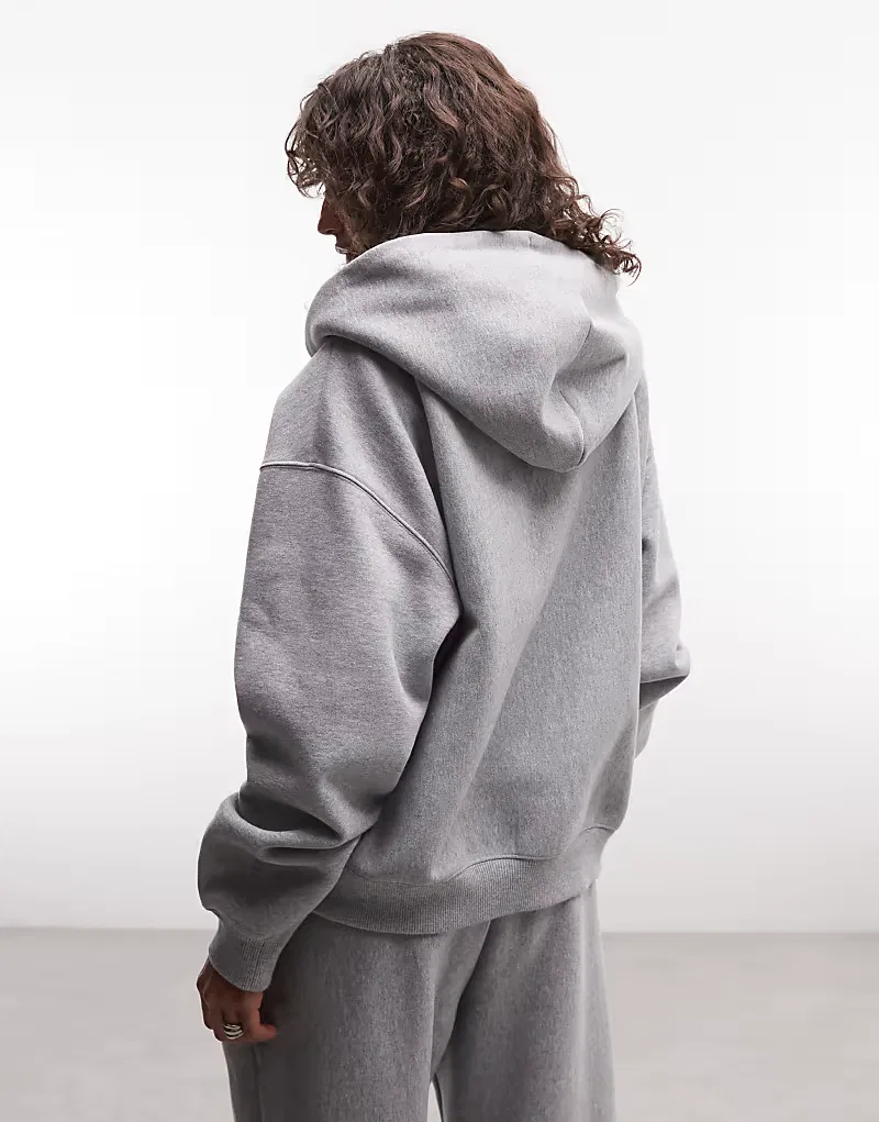 Толстовка Nike Studio Fleece из плотной флиса с застежкой-молнией, темно-серый — фото 3