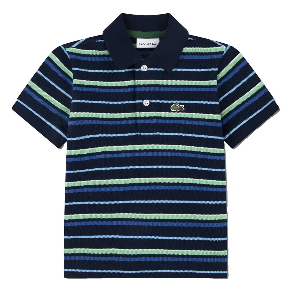 Поло с коротким рукавом Petit Pique Lacoste Kids, синий