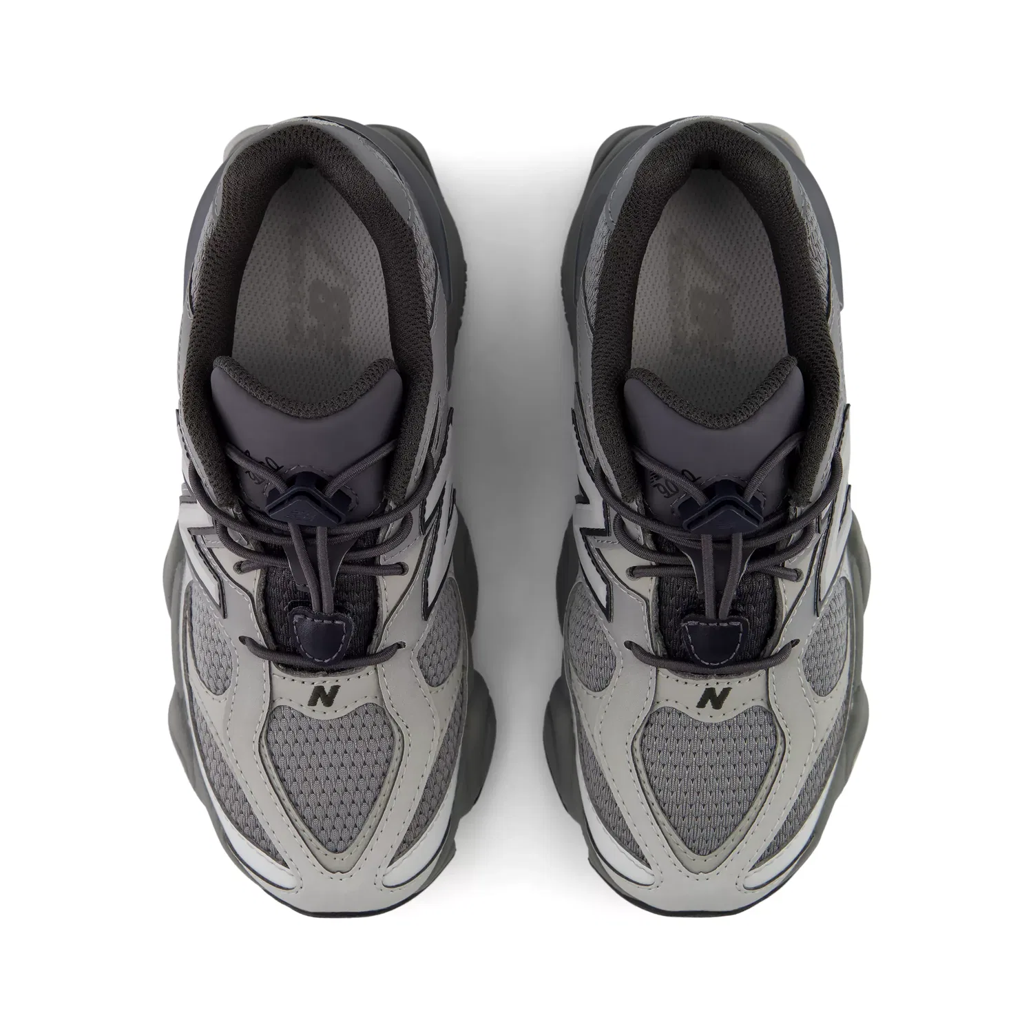 Детские кроссовки New Balance 9060 Bungee с эластичными шнурками, Slate Grey With Harbor Grey — фото 4