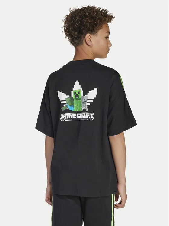 Футболка loose fit Minecraft Adidas, черный — фото 4