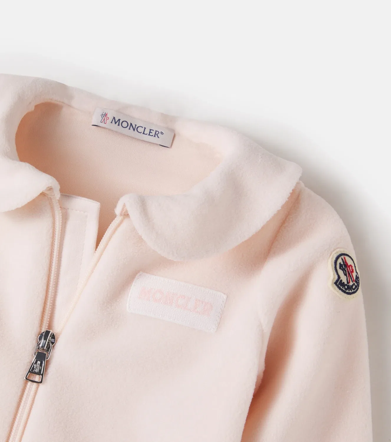 Детский флисовый комбинезон Moncler Enfant, Pink — фото 4