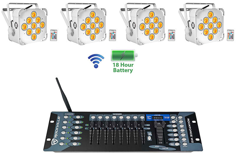 

Прожектор заливающего света Rockville Best PAR 60 с беспроводным контроллером DMX Best PAR 60 White + Rockforce W2