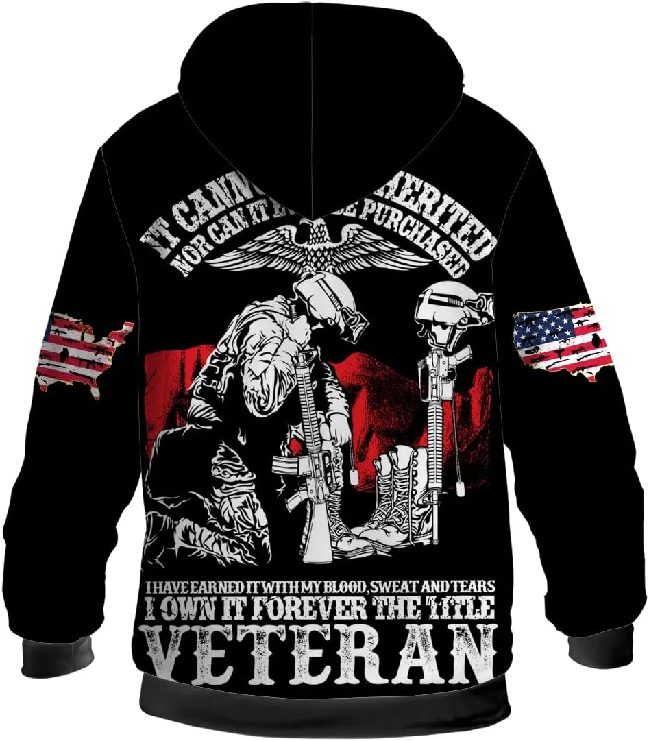 Мужская зимняя куртка с принтом, Zip-up Hoodie Warm Sweatshirt Coat, красный/синий/чёрный — фото 4