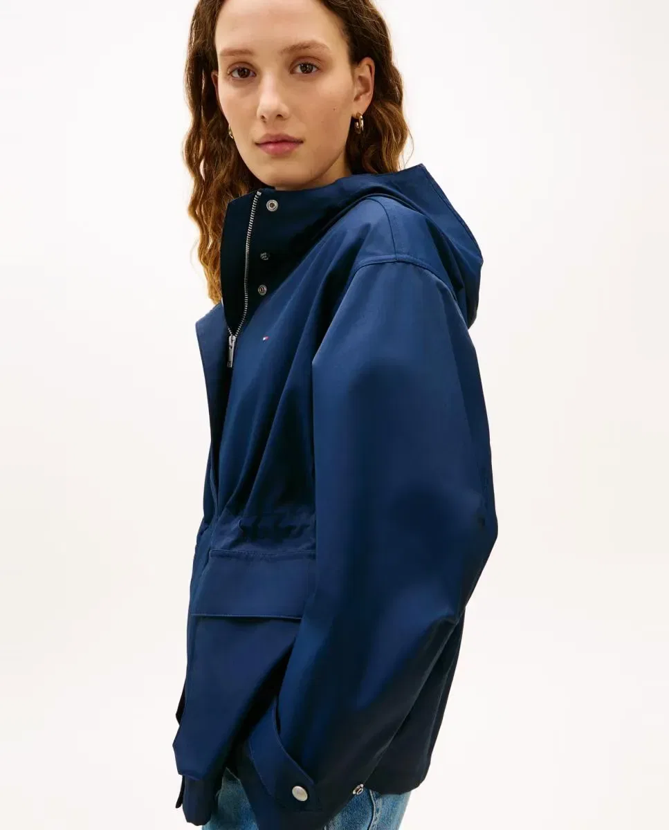 Женская парка короткая с капюшоном Tommy Hilfiger, Azul Marino — фото 3