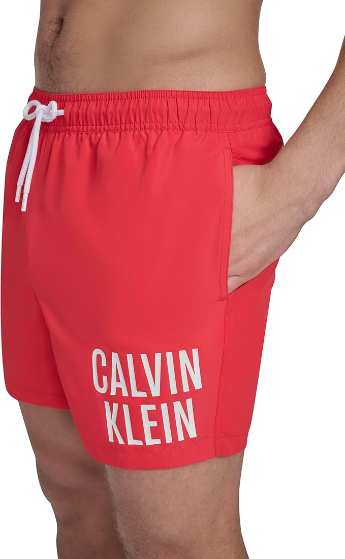 Плавательные шорты Calvin Klein Volley Quick Dry Lightweight Block Logo, красный — фото 3