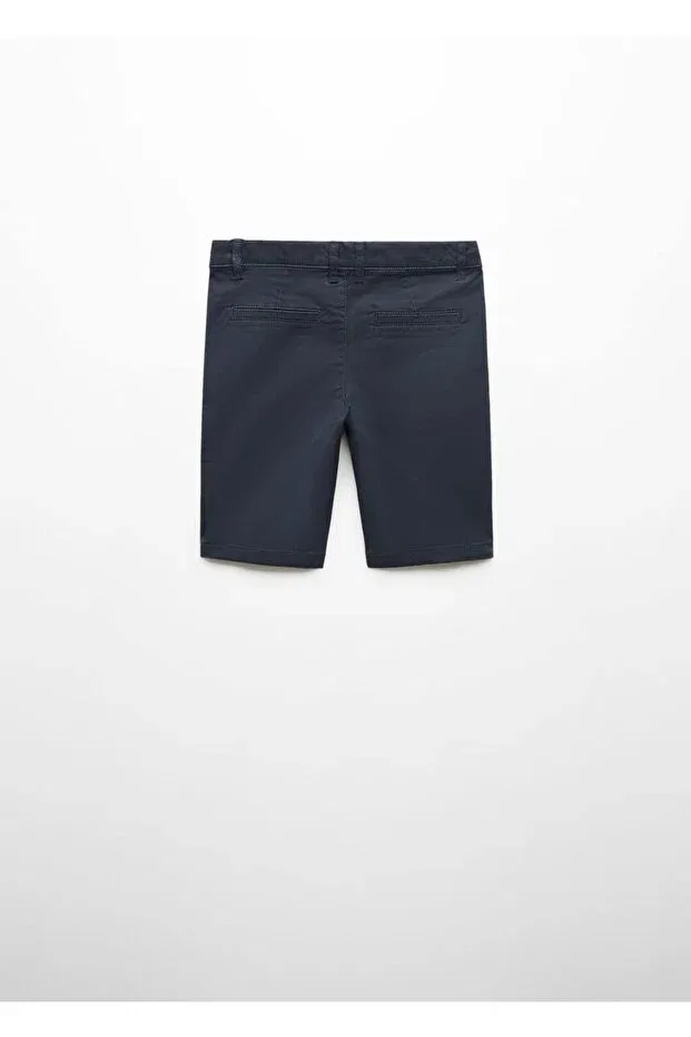 Детские шорты для мальчиков хлопковые Mango Kids, Navy Blue — фото 4