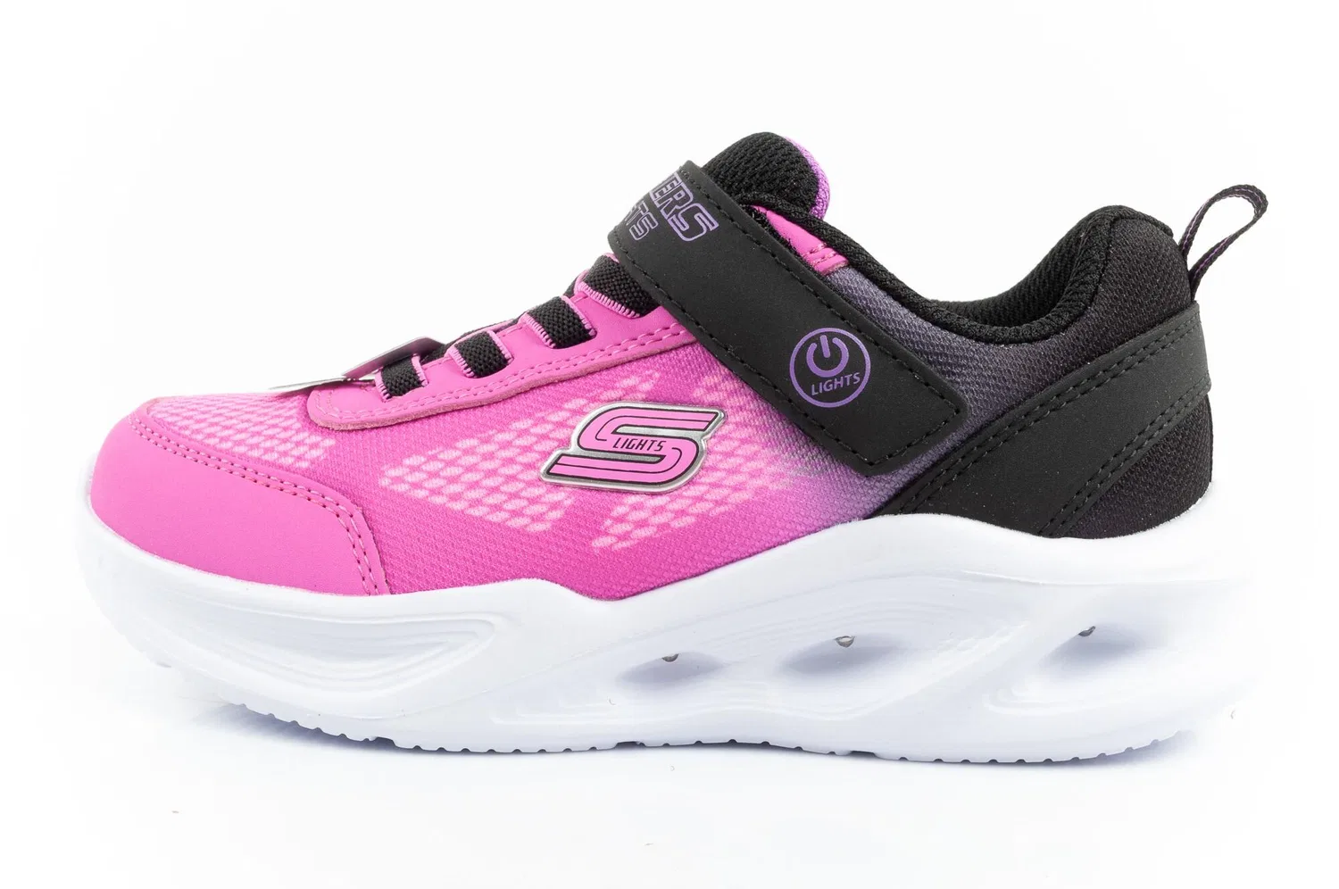 Детские спортивные кроссовки для девочек Skechers S Lights, Schwarz — фото 2
