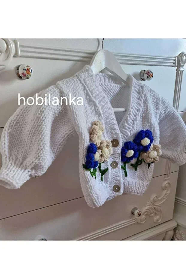 Детский кардиган для девочек хлопковый Basics Hobilanka, White — фото 3