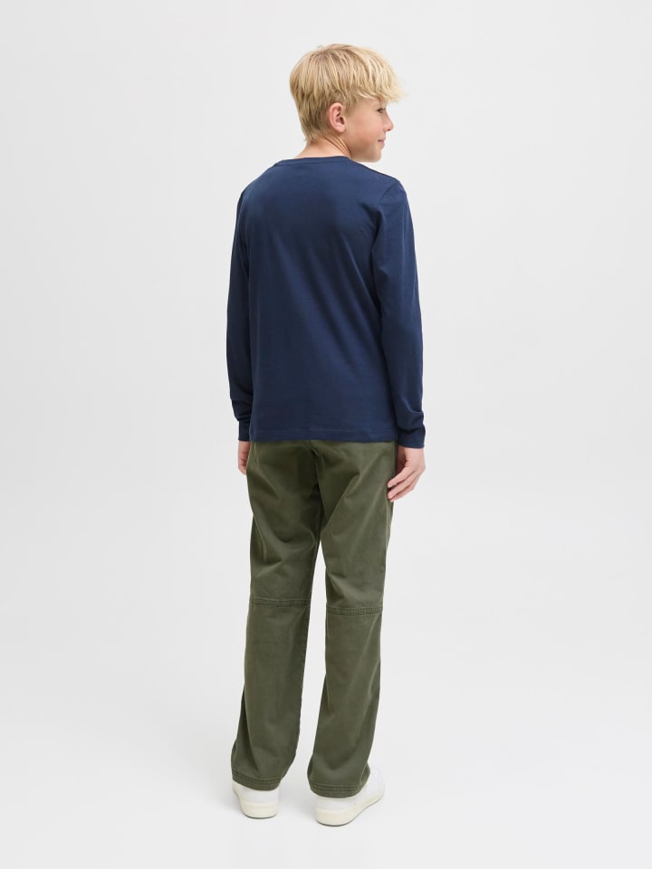 JACK & JONES Junior Брюки свободного кроя цвета «Оливковый вечер» — фото 4
