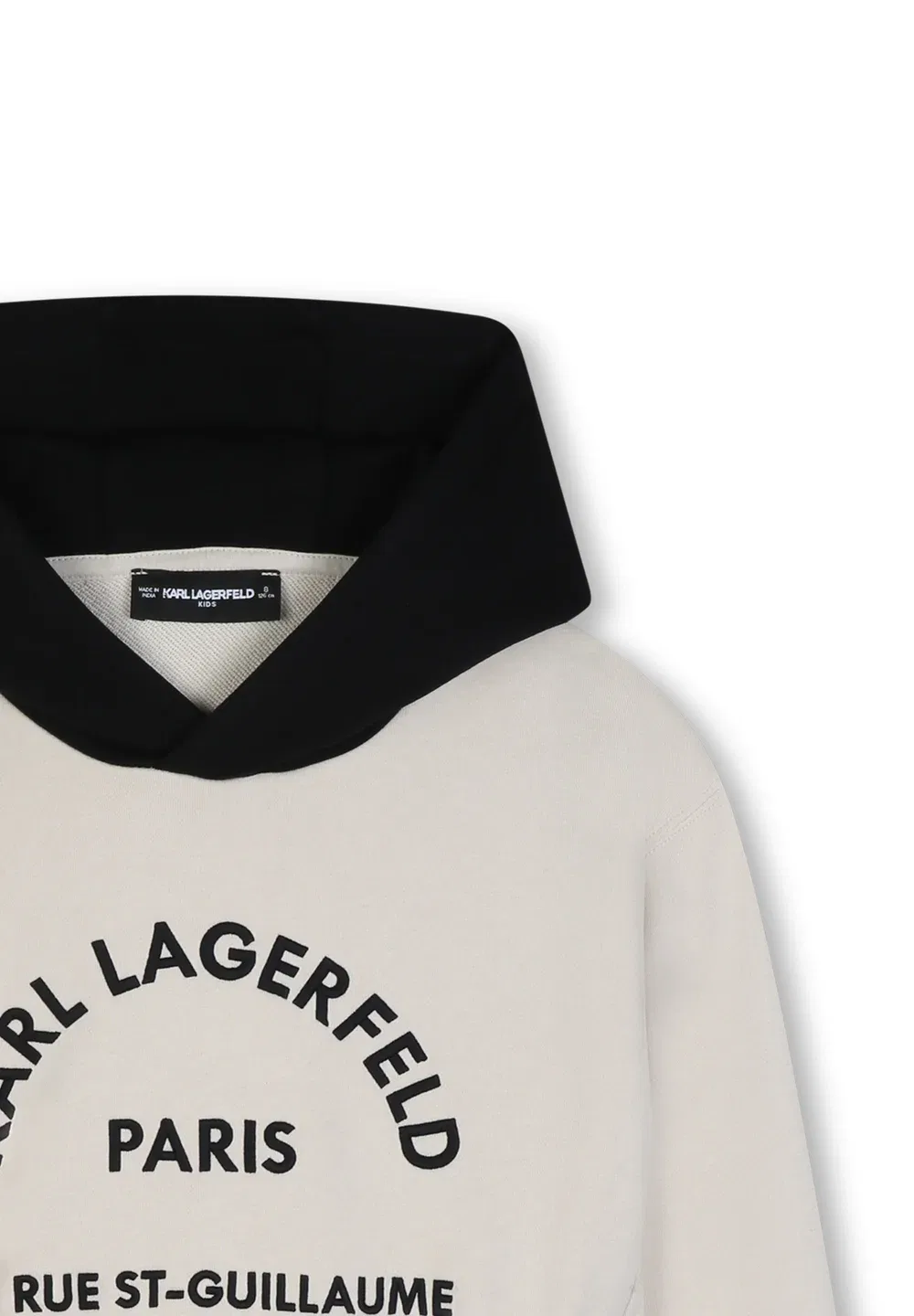 Толстовка Sweat a capuche унисекс - худи Karl Lagerfeld Kids, Cream — фото 4
