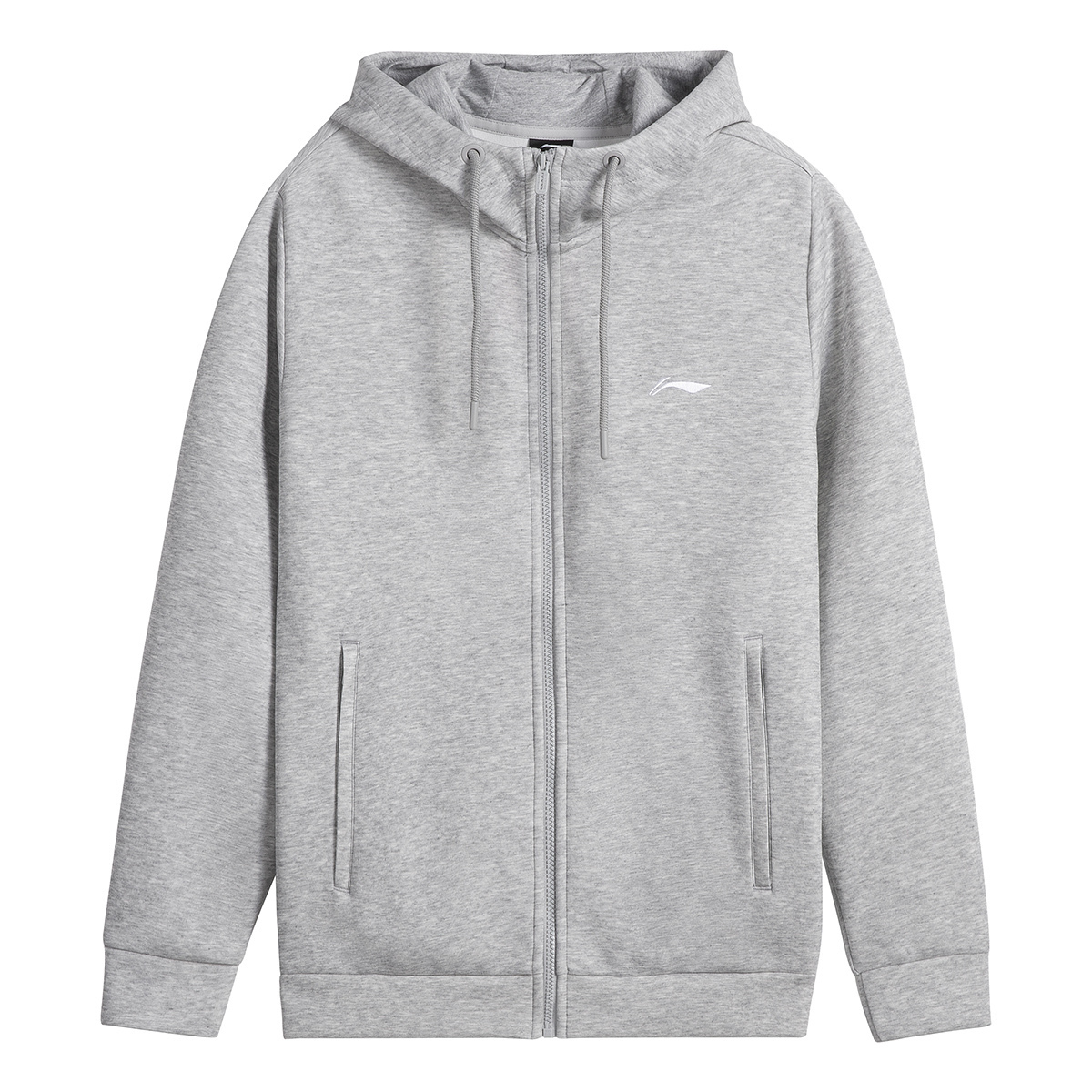 

Мужская толстовка Li Ning, серого меланжевого цвета, с капюшоном, размер средний/стандартный