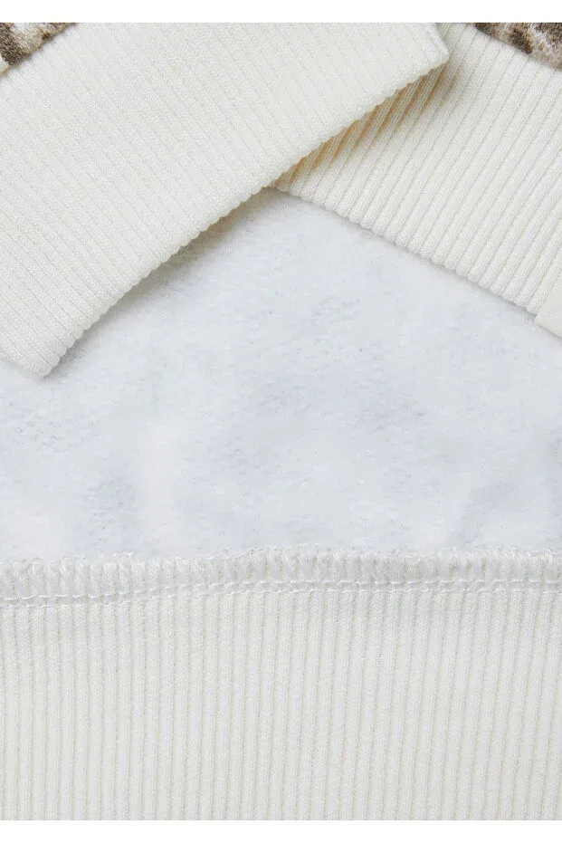 Детские свитшот для девочек с принтом United Colors Of Benetton, Beige — фото 3