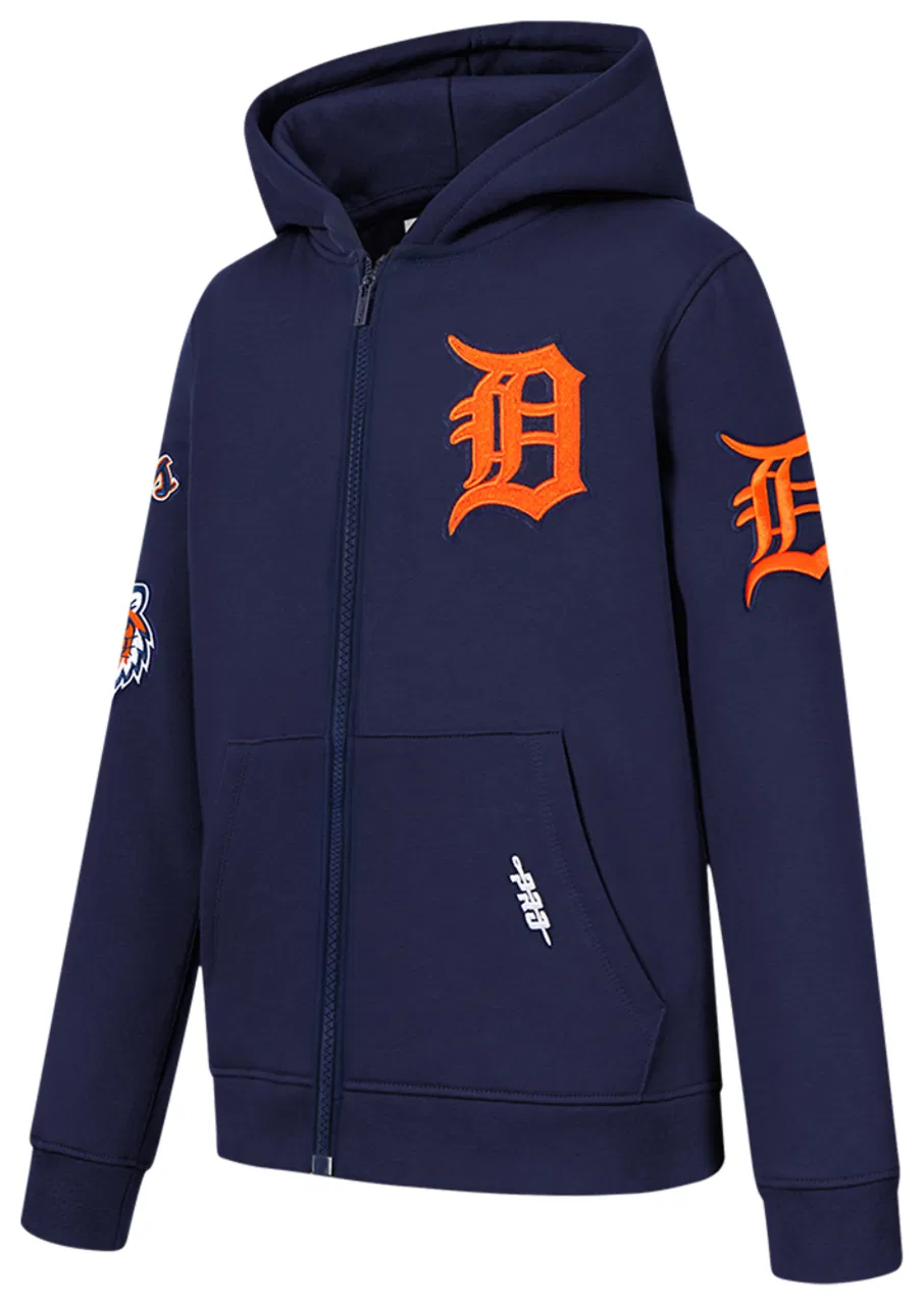Флисовая кофта на молнии для мальчиков Classic Detroit Tigers Pro Standard, цвет Midnight Navy — фото 3