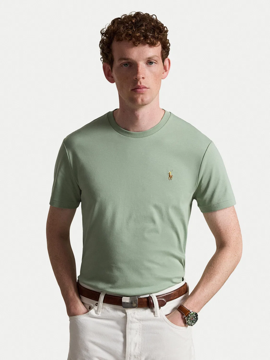 Мужская футболка стандартного кроя Polo Ralph Lauren, светло-зеленый