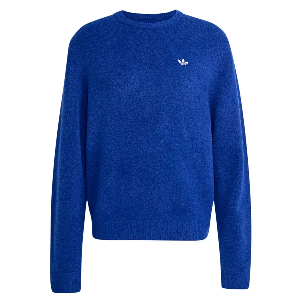 Мужской свитшот с вязаным принтом Trefoil Essentials Fully Knit Adidas Originals, Blue — фото 3