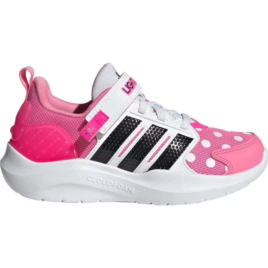 Детские кроссовки с подсветкой и моделью Minnie Mouse adidas, Розово-черный