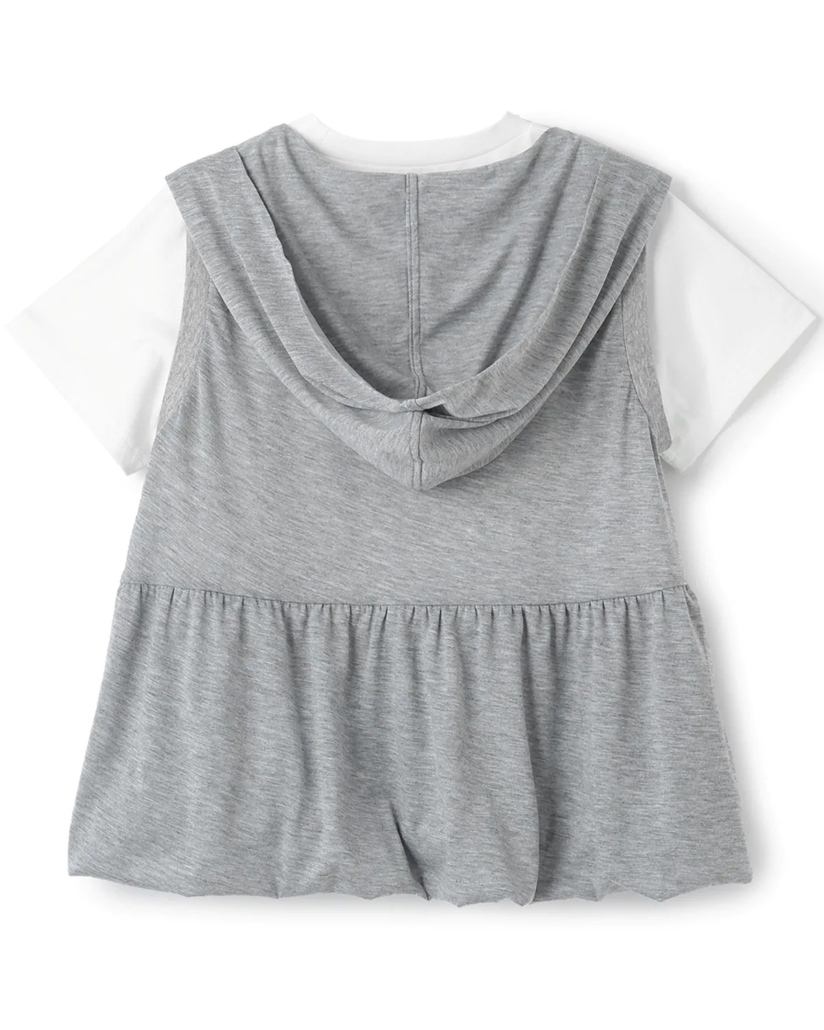 Детский комплект из худи и футболки с принтом, модель AMI, pom ponette junior, Black — фото 2