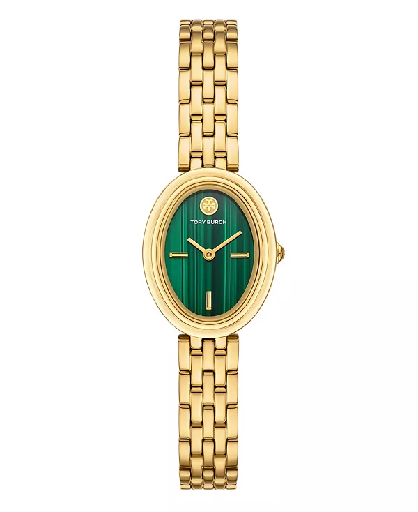 

Женские часы с овальным браслетом из нержавеющей стали золотистого оттенка, 28 мм Tory Burch, gold