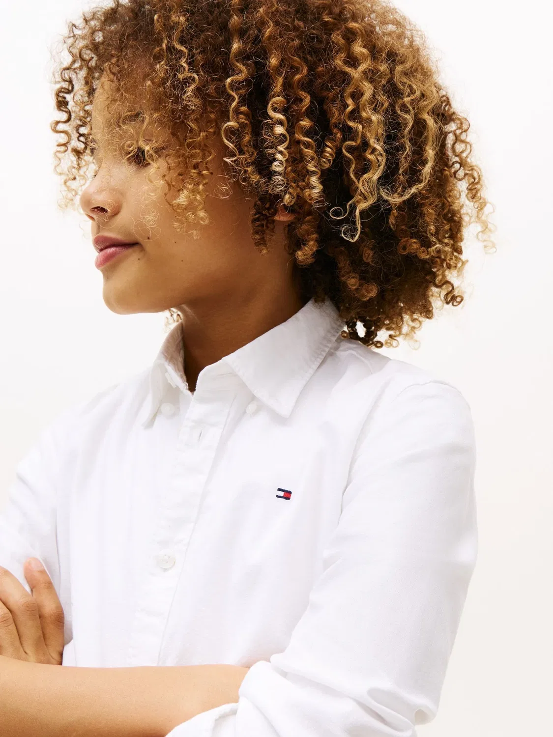 Рубашка оксфордская Tommy Hilfiger, белый — фото 4