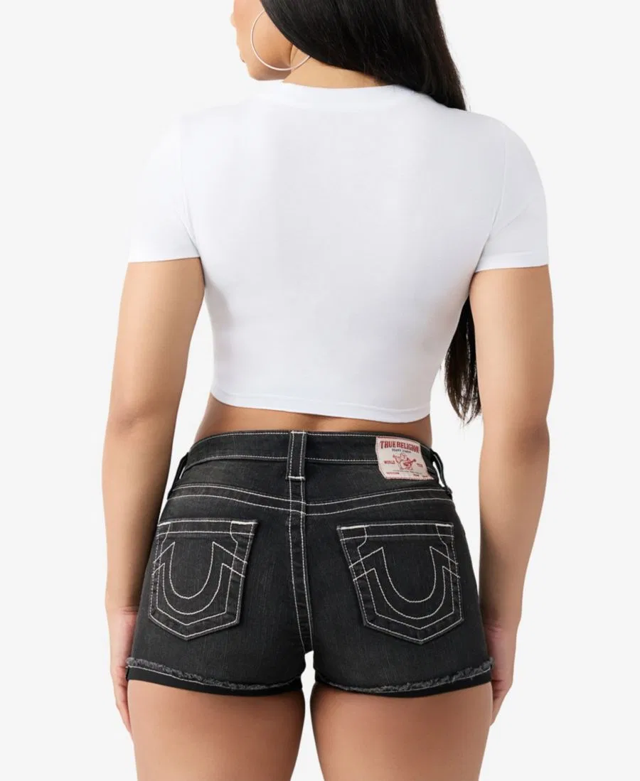 Топ-бандо с принтом и стразами Crystal Bandeau True Religion, Optic White — фото 3