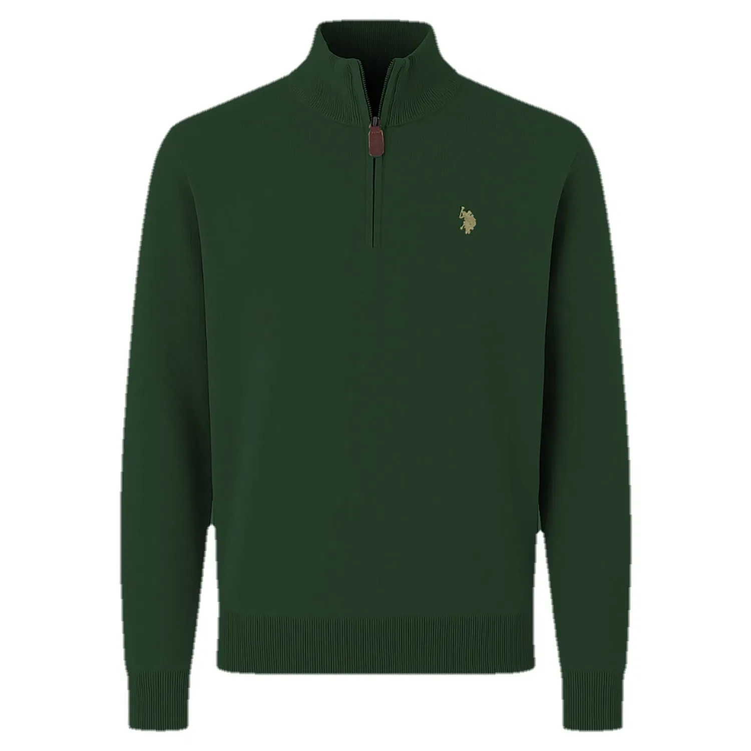 Пуловер вязаный, темно-зеленый U.S. Polo Assn.