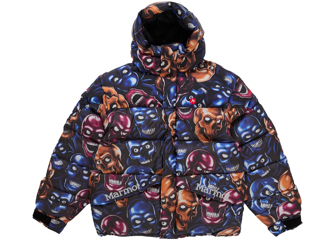 Мужской пуховик с принтом Skull Pile Supreme, цвет Skull Pile