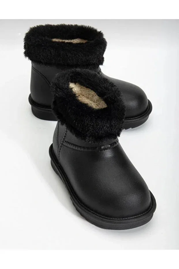 Детские ботинки для девочек водонепроницаемые Kidmark Çocuk Modası, Black — фото 2