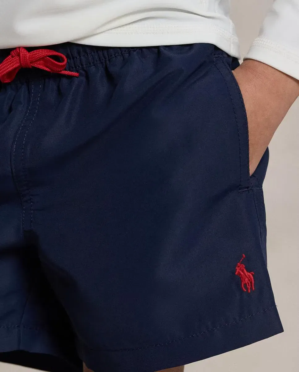Детские плавки для мальчиков с принтом Polo Ralph Lauren, Azul Marino — фото 3