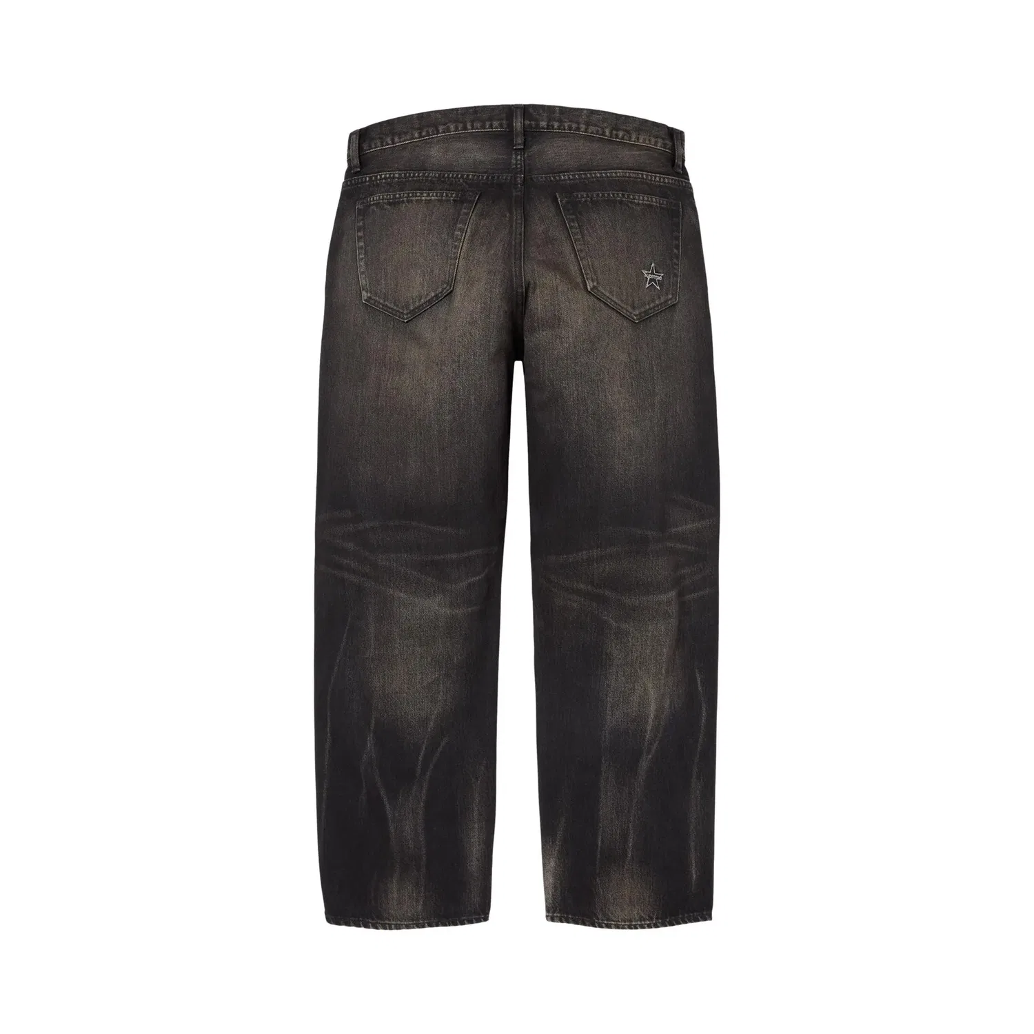 Джинсы свободного кроя с эффектом потертости Supreme, Washed Black — фото 2