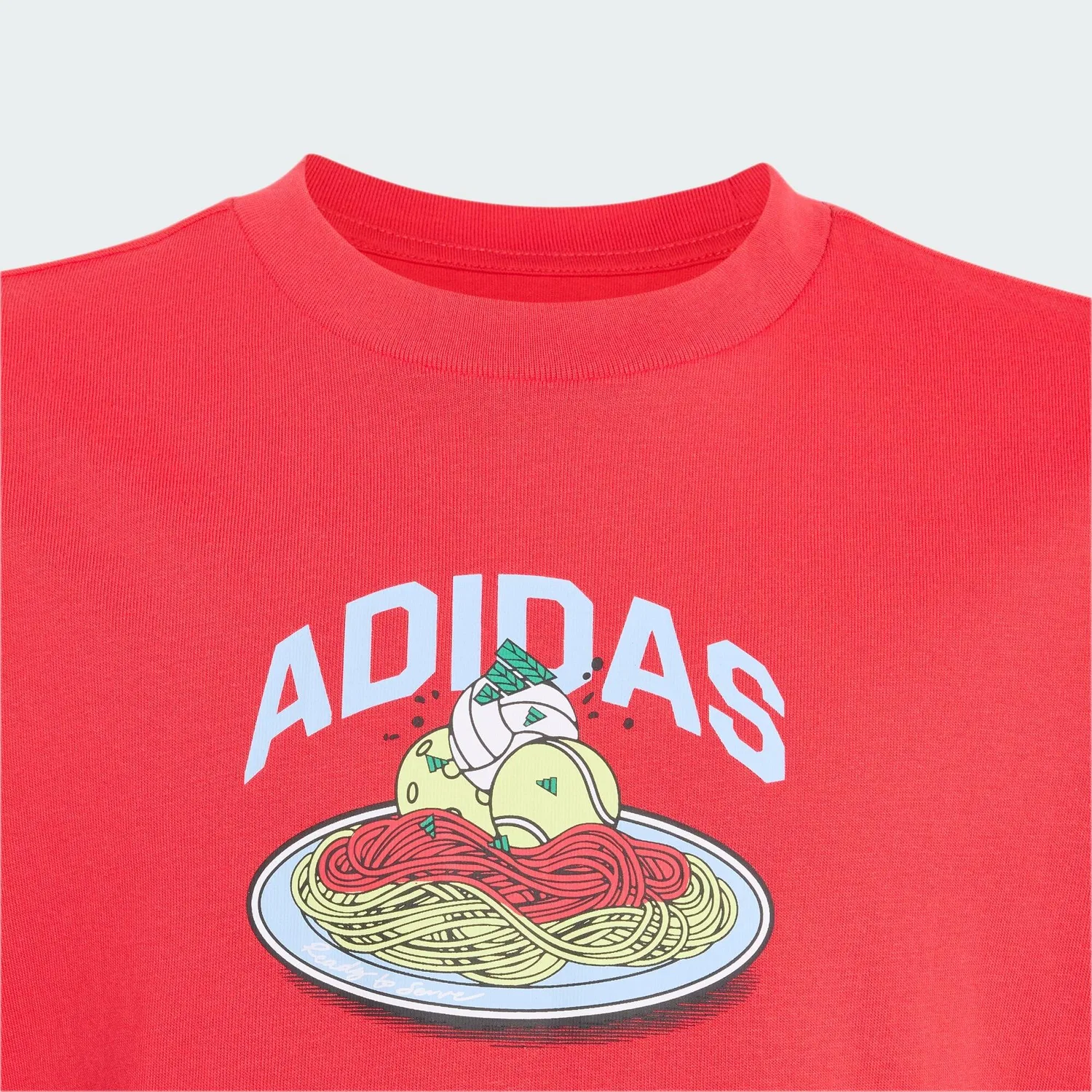 Детская футболка с графическим принтом Pasta Graphic T-Shirt Junior Adidas, Hellrot — фото 4
