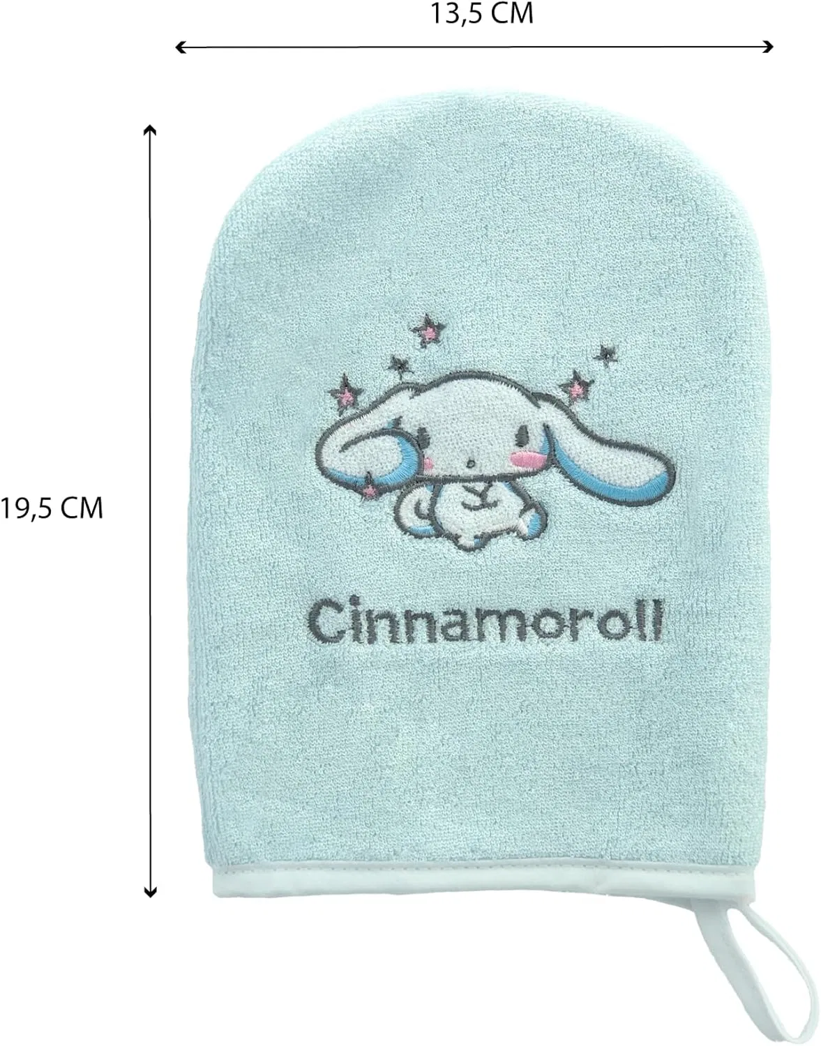 Ватная перчатка для умывания Cinnamoroll, Beauty in the air, 1 шт, 22x14 см, Синий — фото 3
