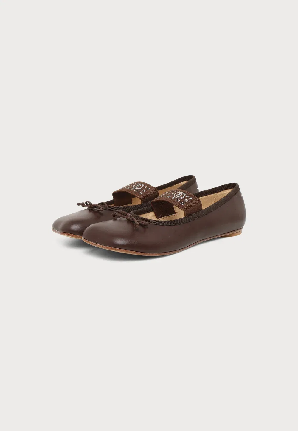 Балетные туфли Mm6 Maison Margiela, Dark Brown — фото 2