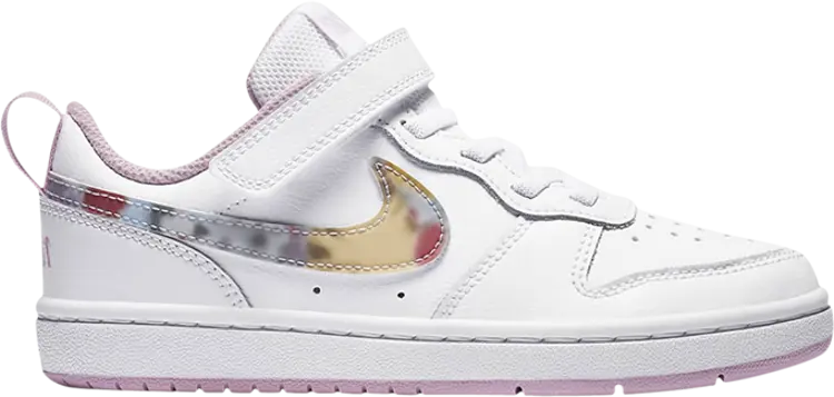 

Кроссовки Nike Court Borough Low 2 SE PS 'Floral Swoosh', белый