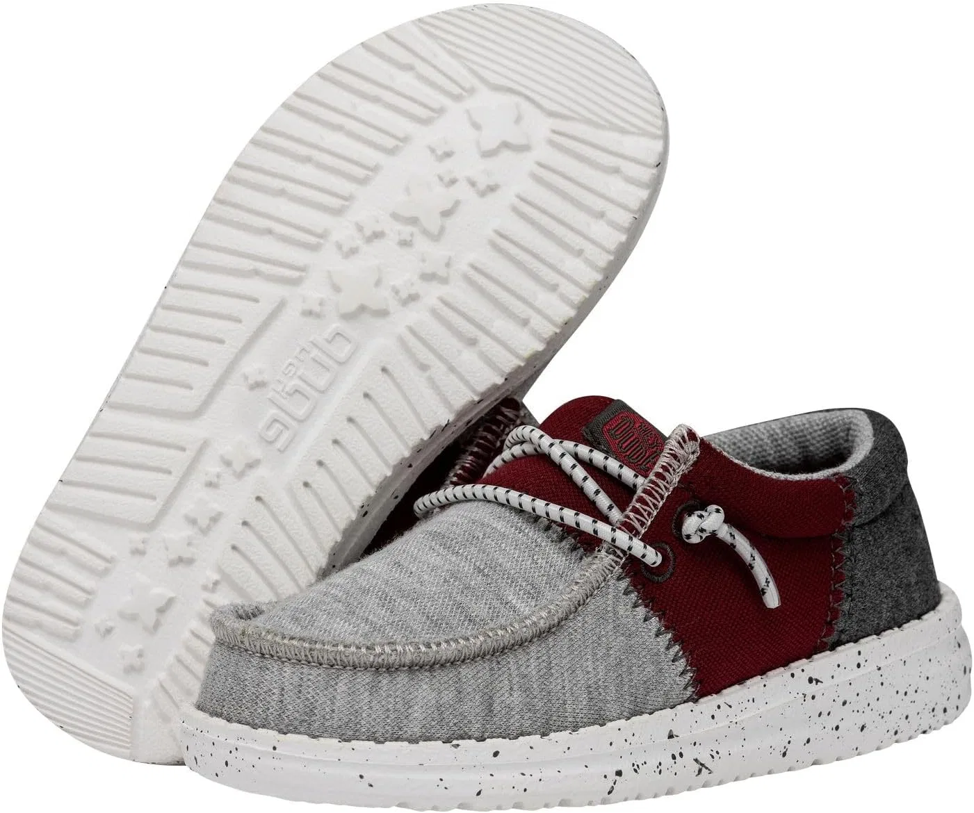 Детские мокасины для мальчиков Wally Tri-Varsity HEYDUDE, Crimson — фото 4