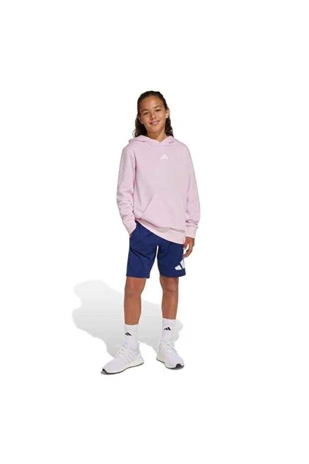 Детское худи для девочек с капюшоном Essentials Adidas, Pink — фото 4