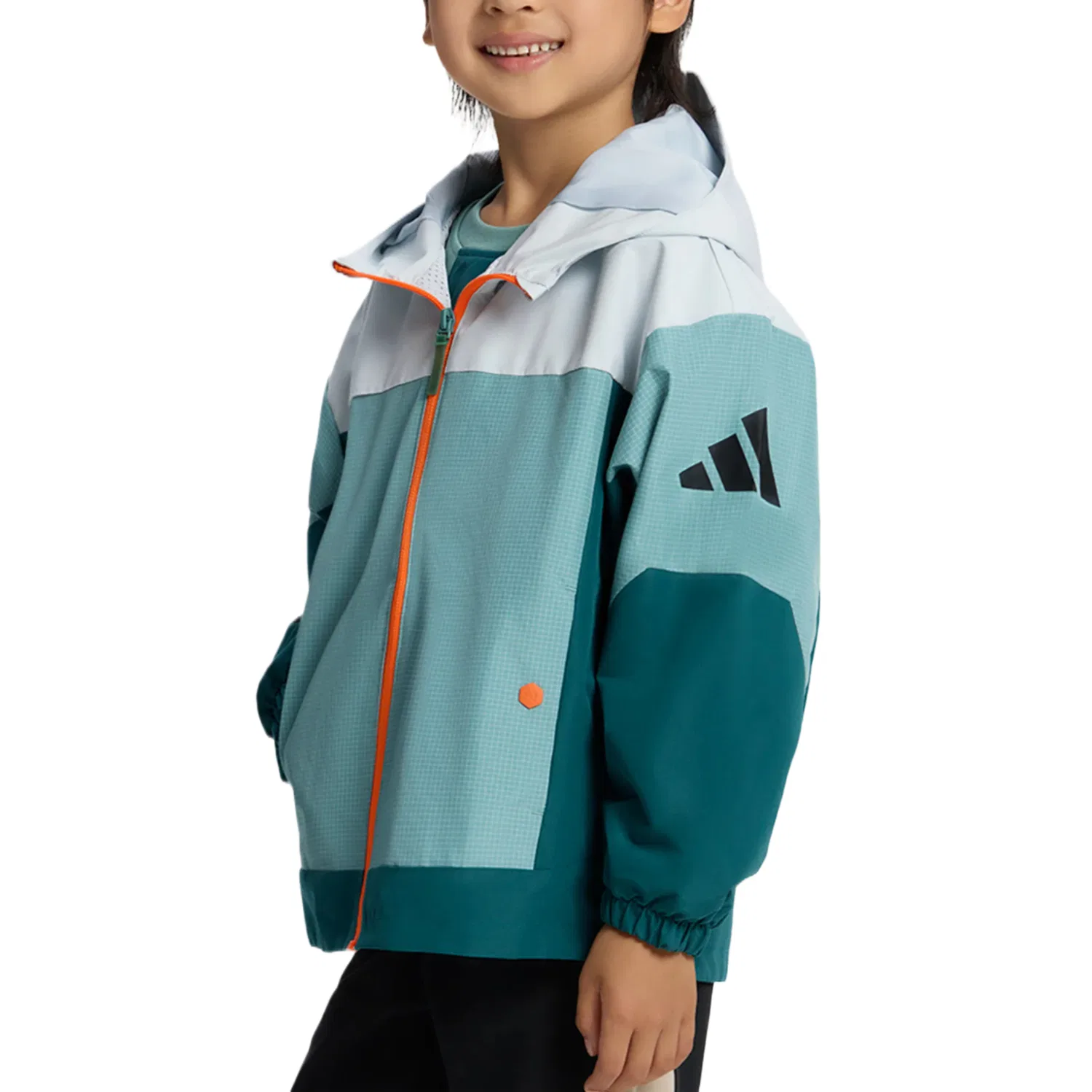 Детская куртка с капюшоном Adidas, Clear Gray — фото 4