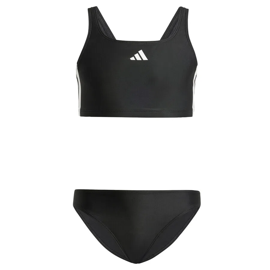 Спортивный купальник-бралетт ADIDAS PERFORMANCE «Бикини с V-образным вырезом и тремя полосками» черного цвета