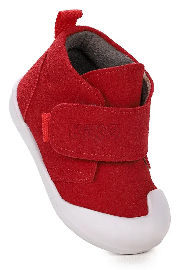 Детские ботинки для девочек на липучке Winnie first step Kiko Kids, Красный