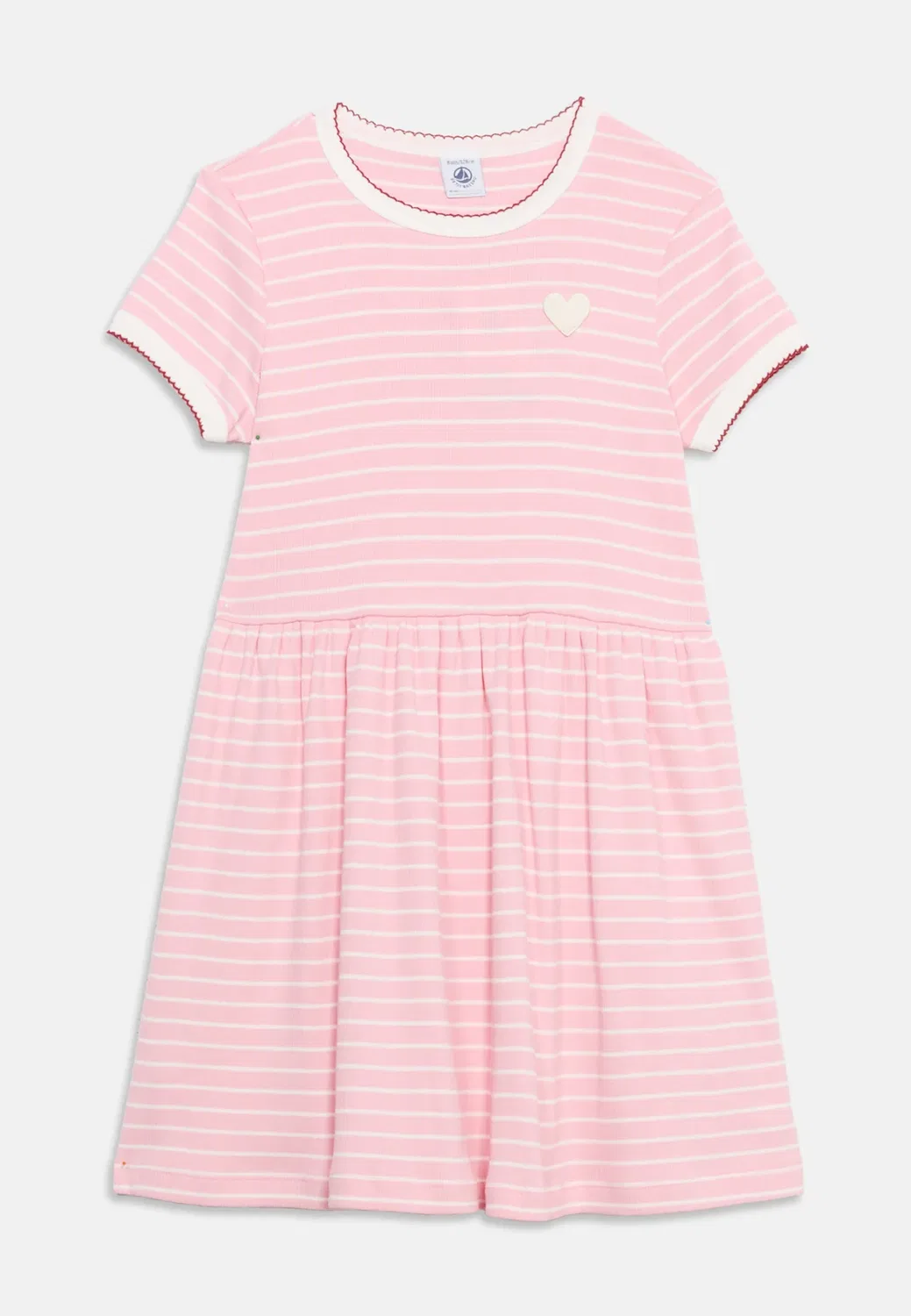 Повседневное платье Petit Bateau, Charmi/Marshmallow — фото 3
